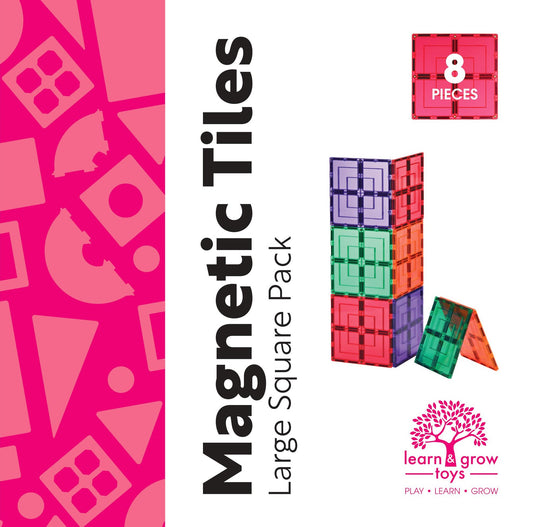 Magnetic Tiles - Large Square Pack (8 Piece)