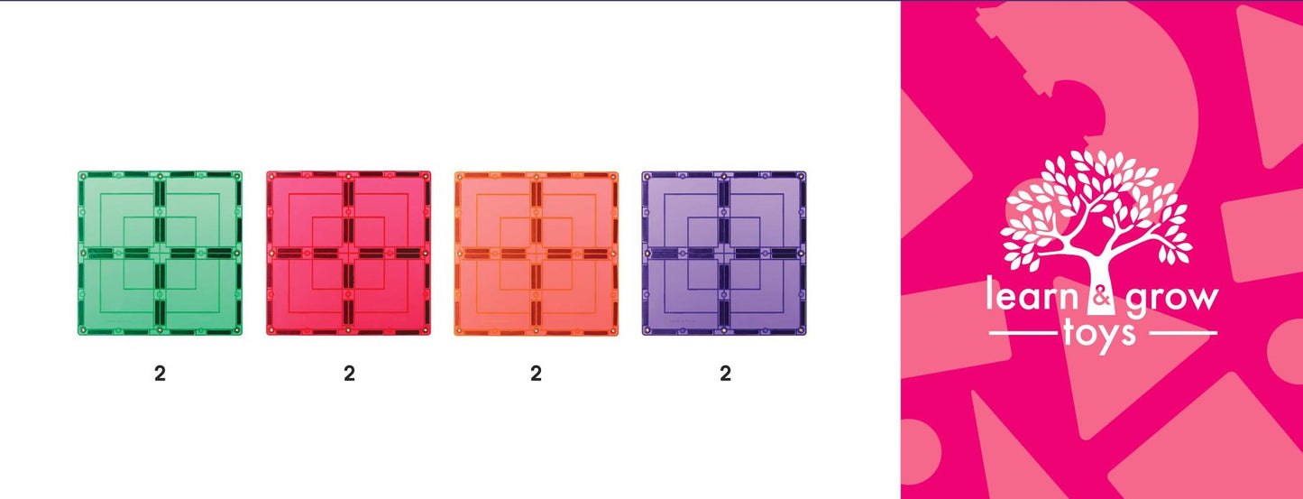 Magnetic Tiles - Large Square Pack (8 Piece)